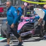 Colapinto no pudo dar ni una vuelta en una accidentada práctica libre en Montreal